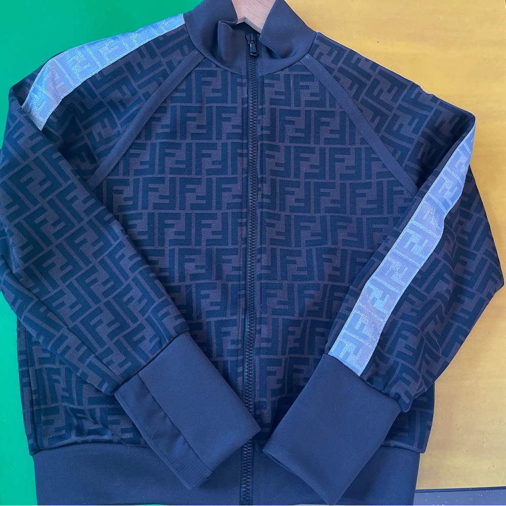 Fendi Brown FF Monogram Jacket — Size Small